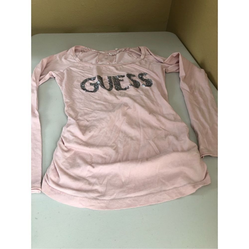 Guess Women’s Pink Long Sleeve Shirt Size S - Picture 11 of 11